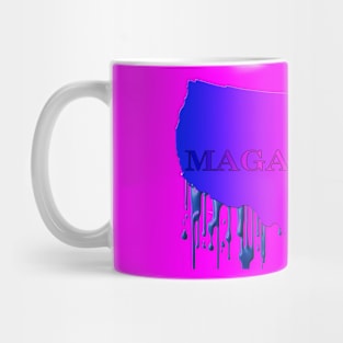 MAGAGENTA Colored Wording on Map Mug